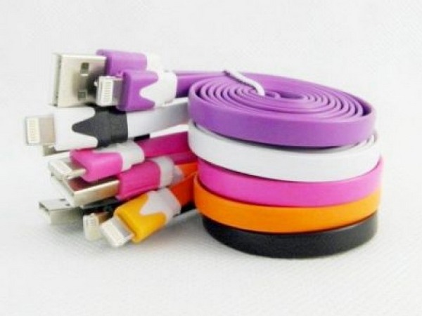USB Lightning kaapeli, Lightning uros - USB A uros, 1m, oranssi